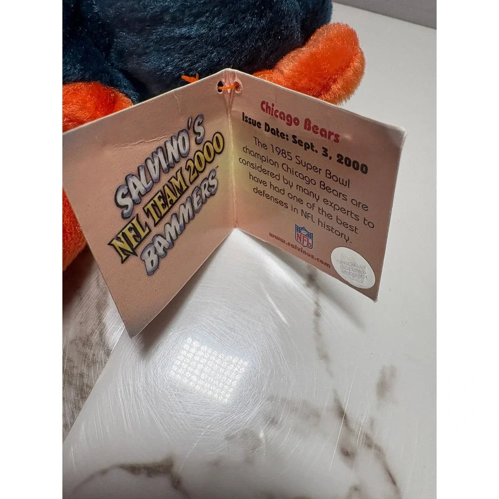 Chicago Bears Salvino's NFL Team 2000 Bammers Plush Bear Navy Orange Collectible